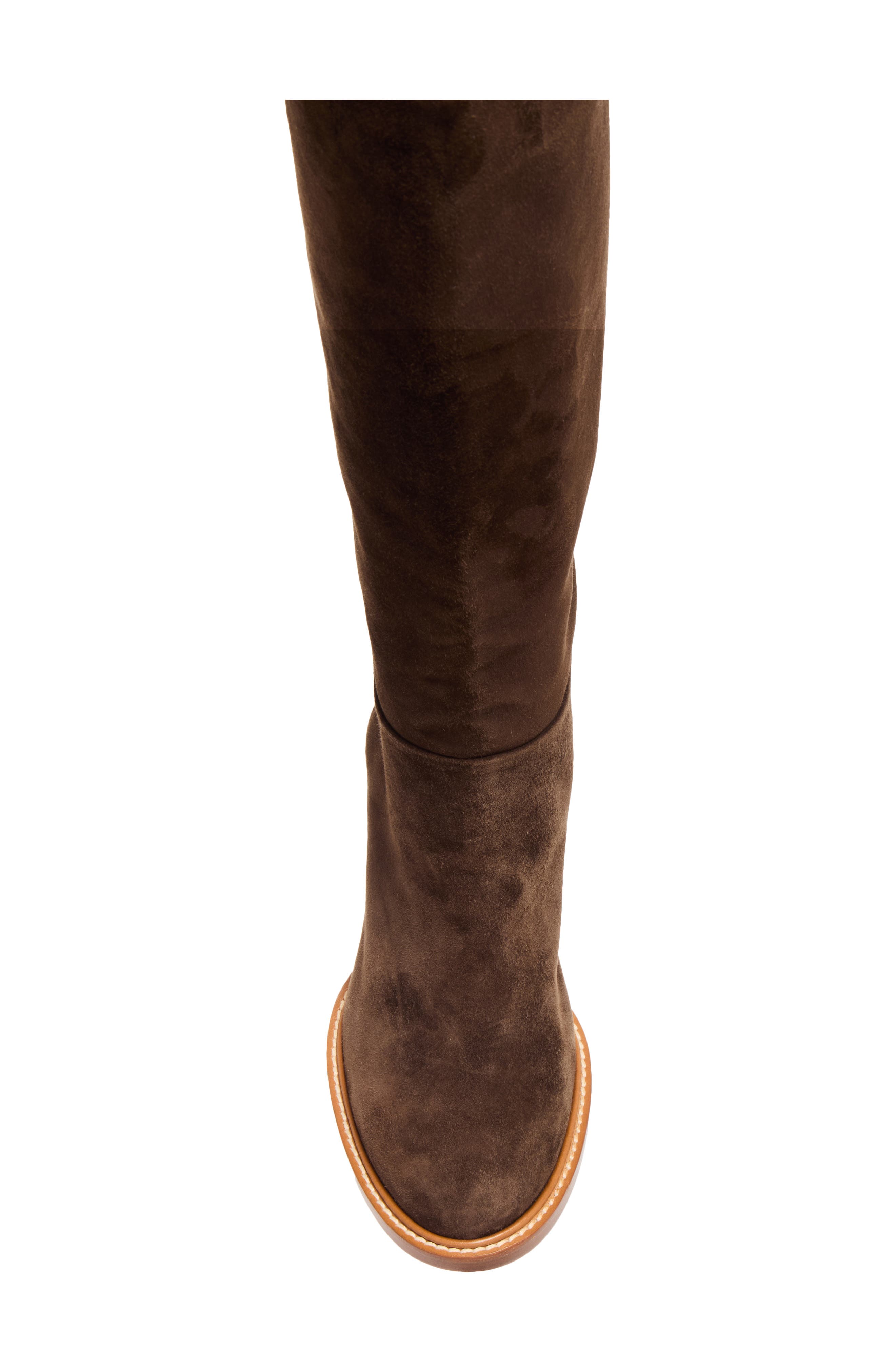 Bocca Suede Knee High Boot, Alternate, color, DARK CHOCOLATE