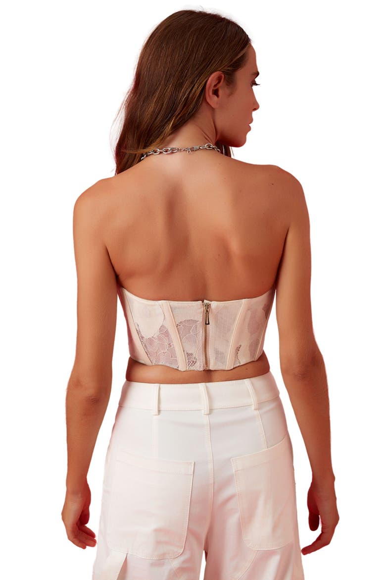 Sweetheart Neck Crop Top, Alternate, color, Ecru