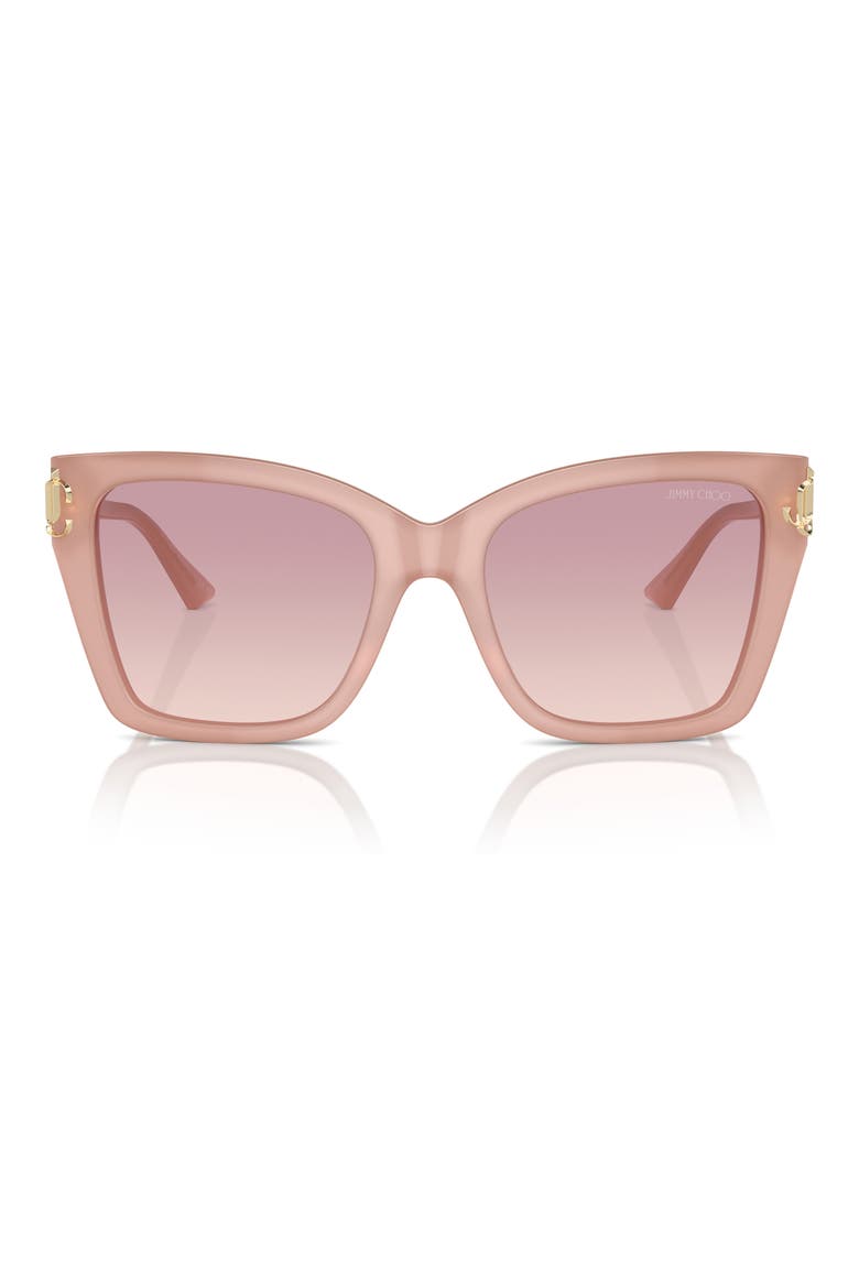 54mm Square Sunglasses, Main, color, OPAL PINK / BROWN GRADIENT VIOLET