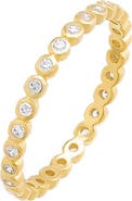 BY ADINA EDEN Colored Thin Bezel CZ Ring