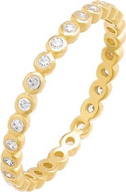 BY ADINA EDEN Colored Thin Bezel CZ Ring