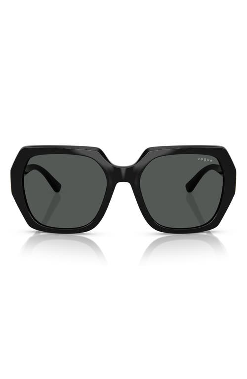 Vogue 55mm Irregular Sunglasses In Black