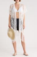 Vince Camuto Lace Shawl & Hat Set