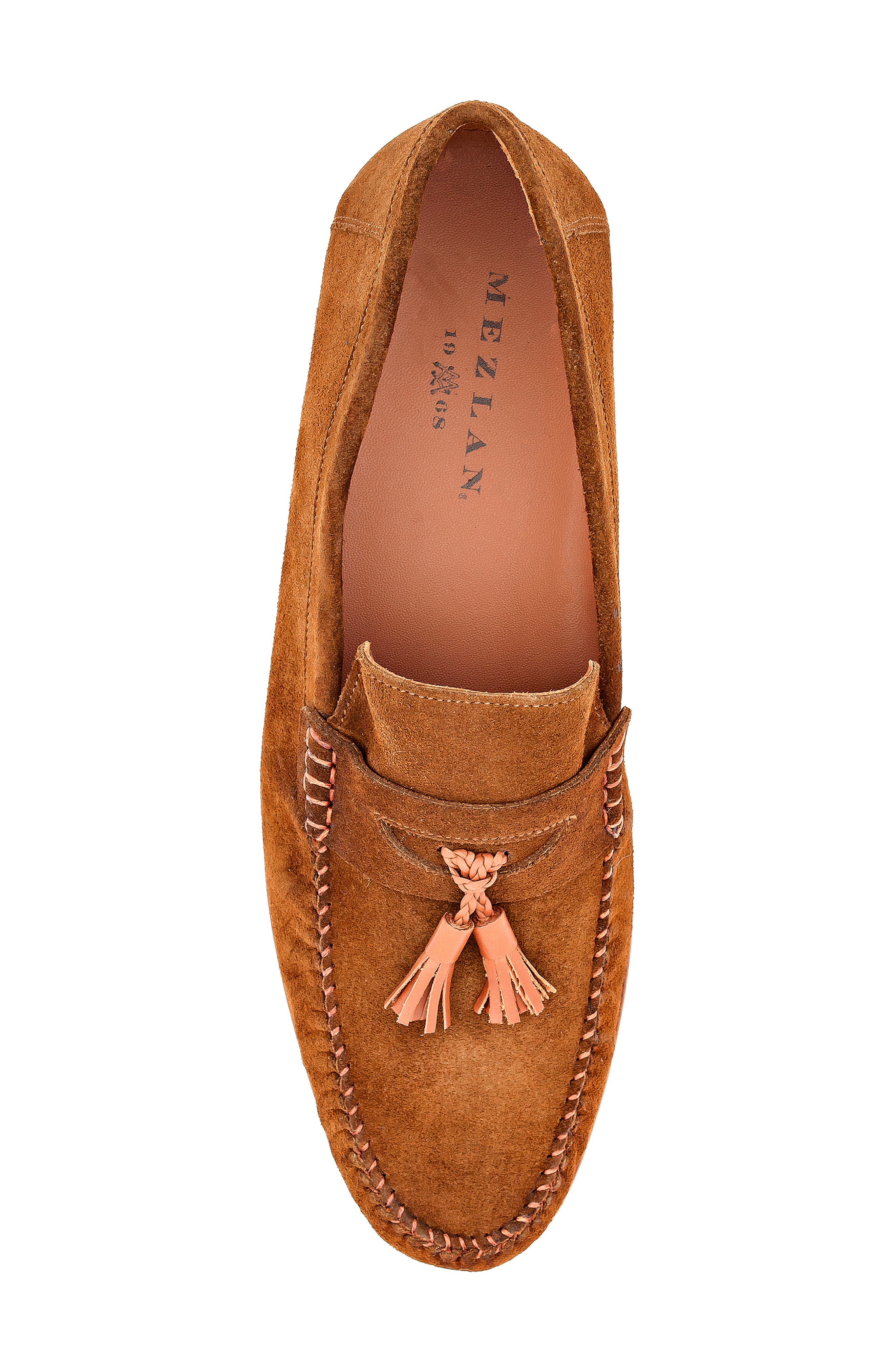 Mezlan Tassel Moc Toe Loafer, Alternate, color, Chestnut
