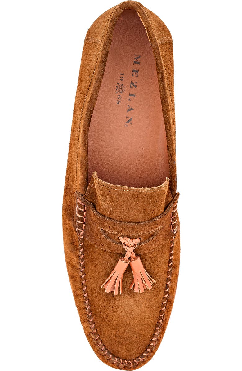 Mezlan Tassel Moc Toe Loafer, Alternate, color, Chestnut