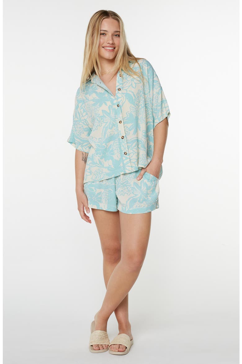 Kokomo Floral Camp Shirt, Alternate, color, TIBETAN STONE TROPICOOL PRINT
