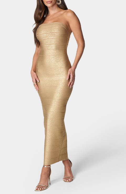 Strapless Bandage Maxi Dress