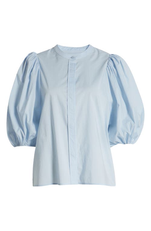 Nordstrom Puff Sleeve Shirt In Blue Skyway