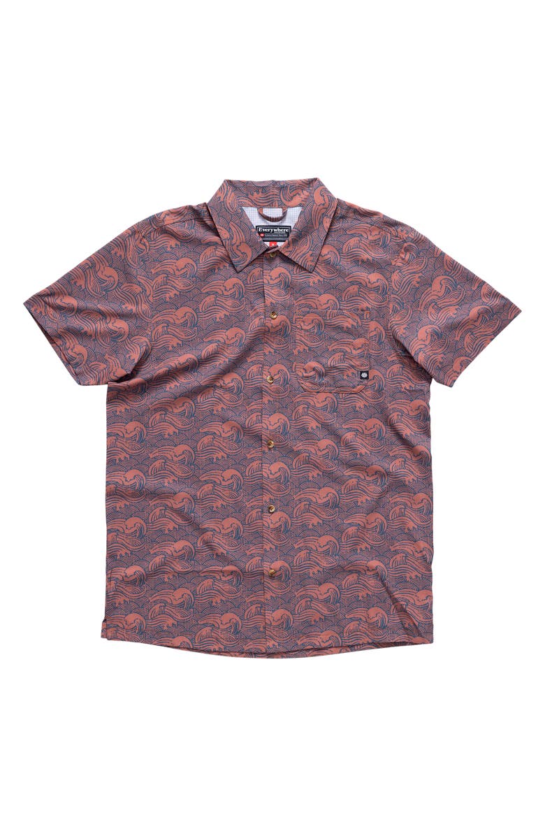 686 Nomad Performance Short Sleeve Button-Up Shirt, Main, color, 