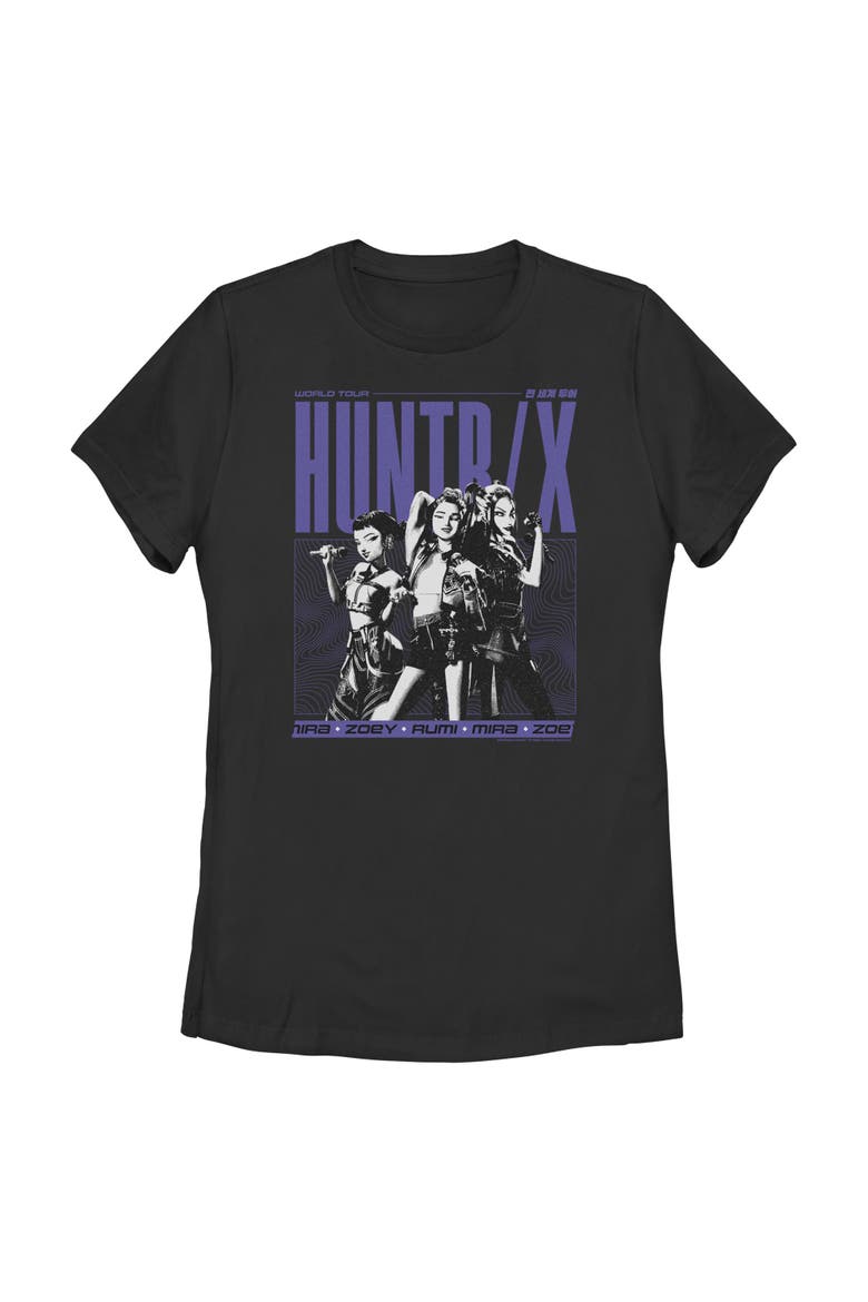 Women's KPop Demon Hunters Huntrix World Tour  Graphic T-Shirt, Main, color, Black