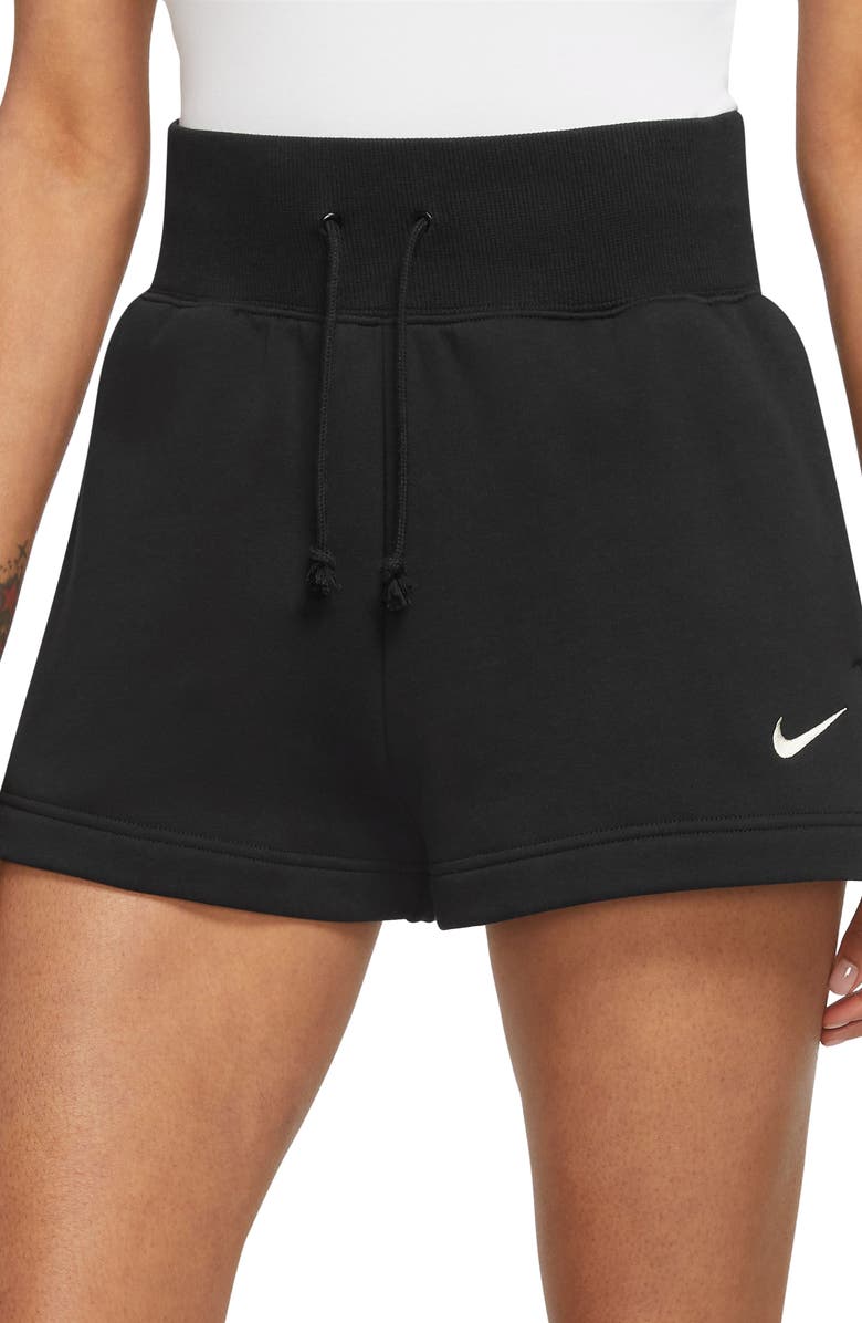 Nike Phoneix Fleece High Waist Shorts, Main, color,