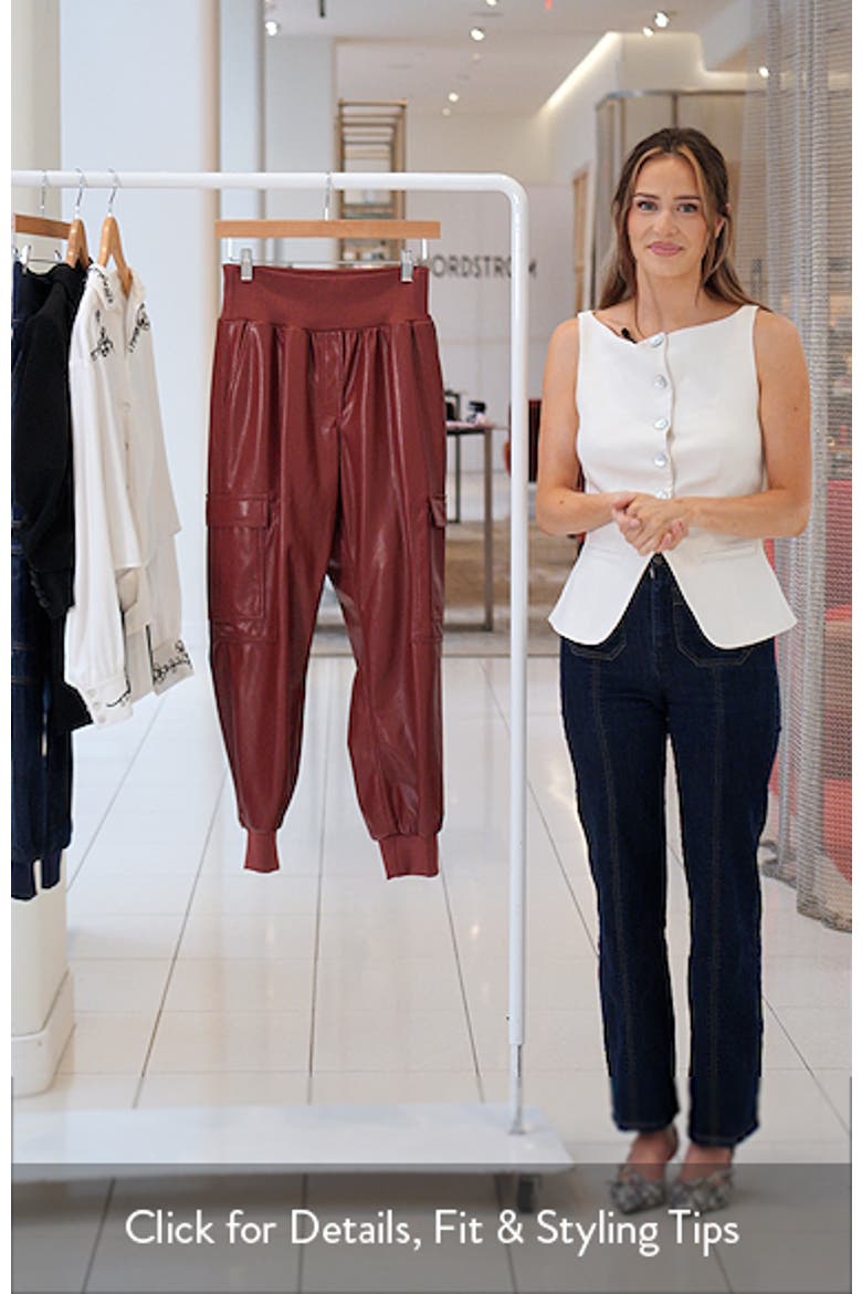Giles Faux Leather Jogger Pants video