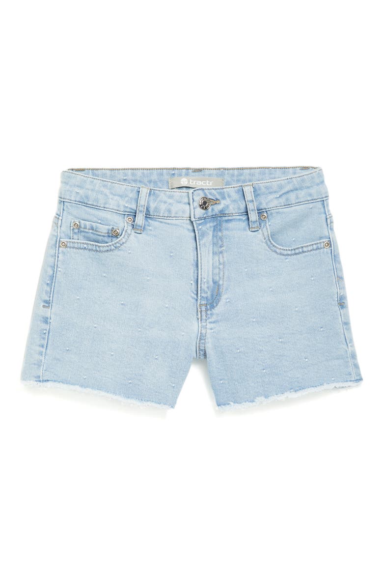 Kids' Dot Jacquard Denim Shorts, Main, color, LIGHT INDIGO