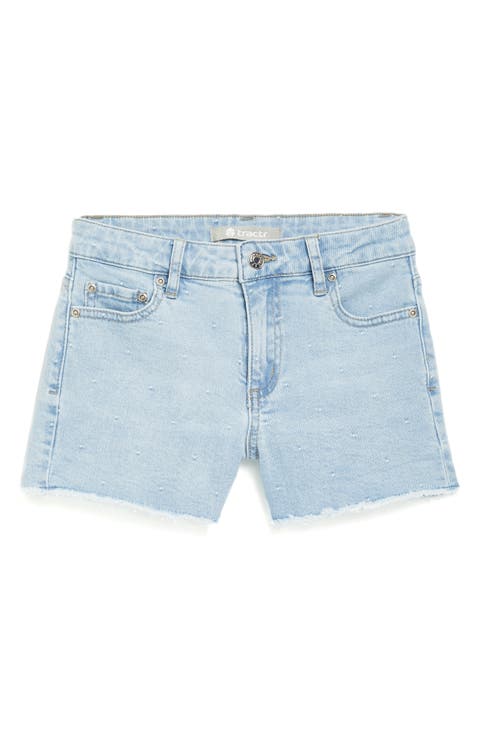 Kids' Dot Jacquard Denim Shorts (Big Kid)