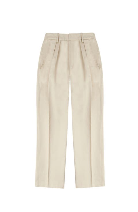 Janet Cotton Pleated Trousers
