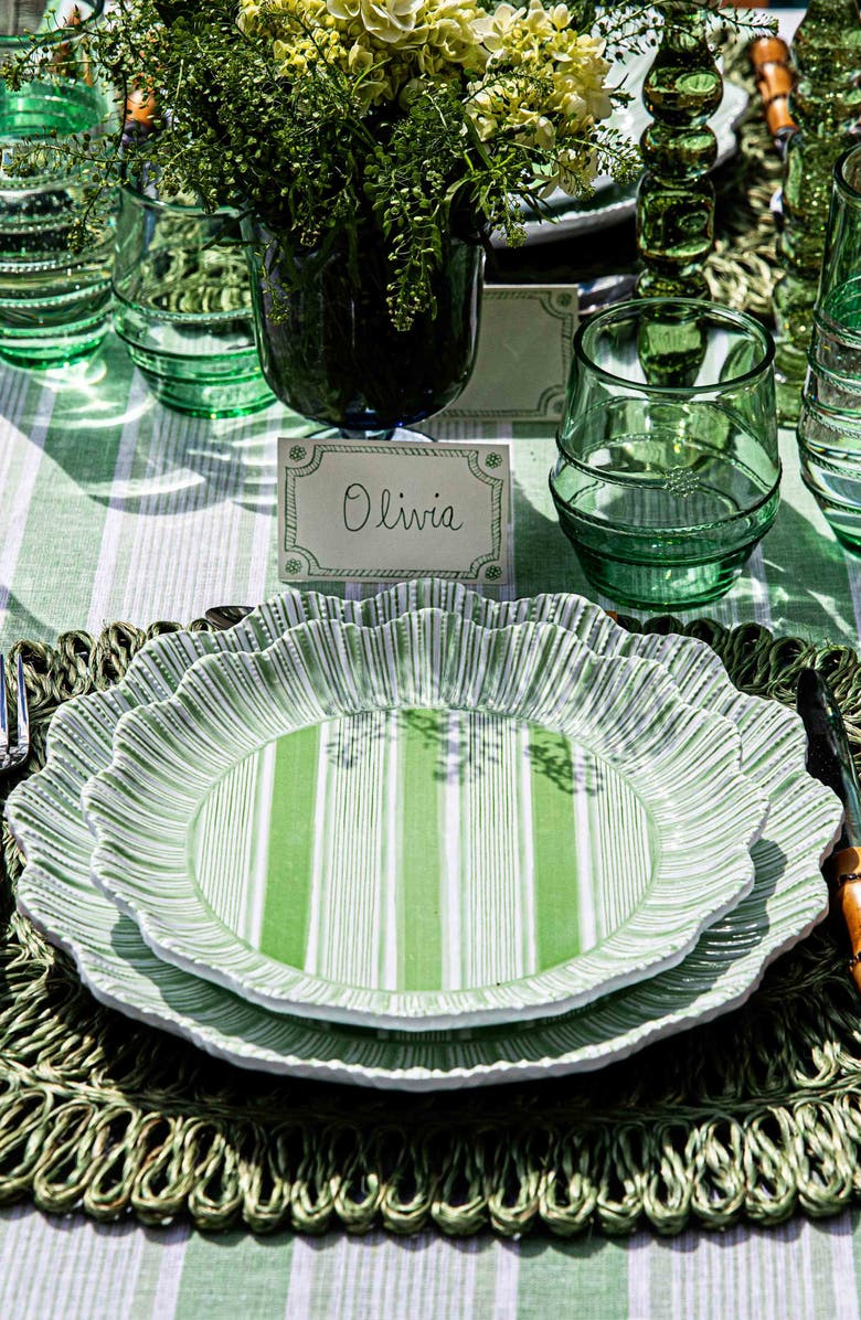 Juliska Cabana Set of 4 Melamine Salad Plates, Alternate, color, Seagrass