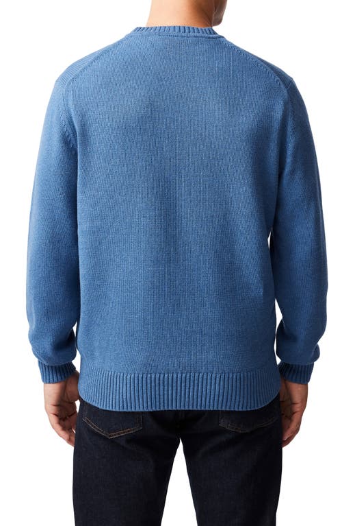 Rodd & Gunn Crewneck Cotton Sweater In Blue