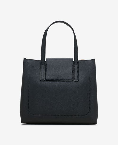 Dkny Faye Small Satchel In Blk/gold