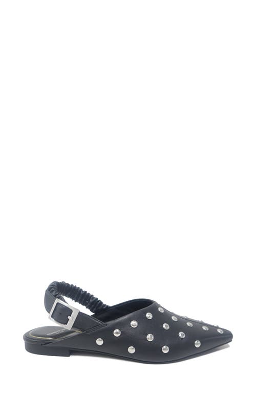 Kenneth Cole Nicola Studded Slingback Mule In Black Leather
