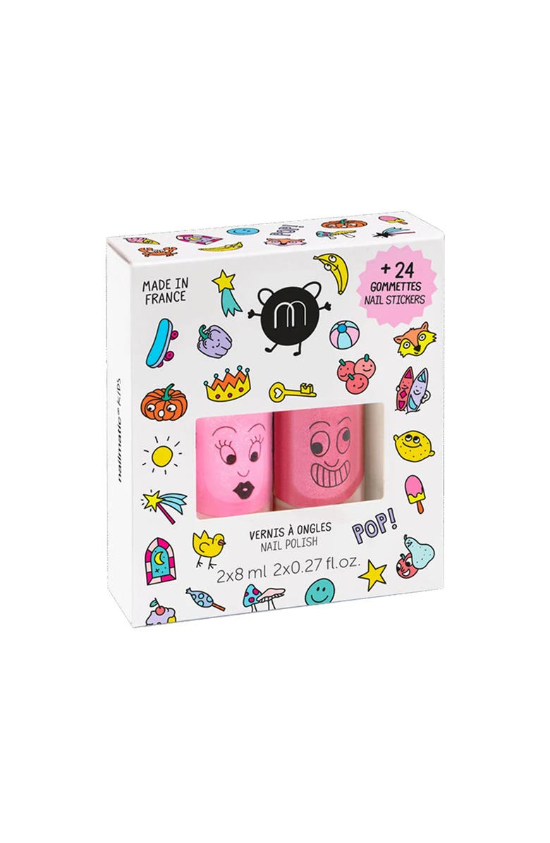 nailmatic Nail Polish And Nail Sticker Set For Kids, Main, color, Pop