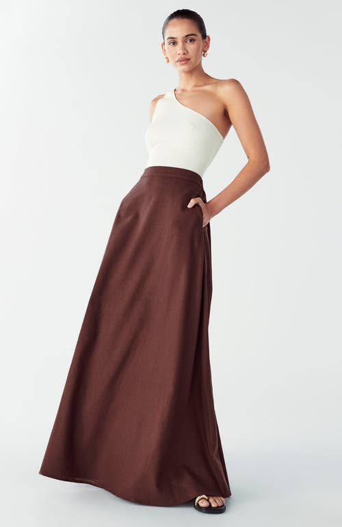 Willa Isla Maxi Skirt In Brown