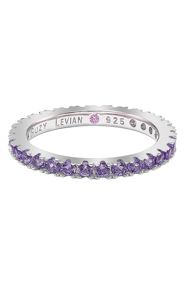 SUZY LEVIAN Purple CZ Eternity Band Ring, Alternate, color, 