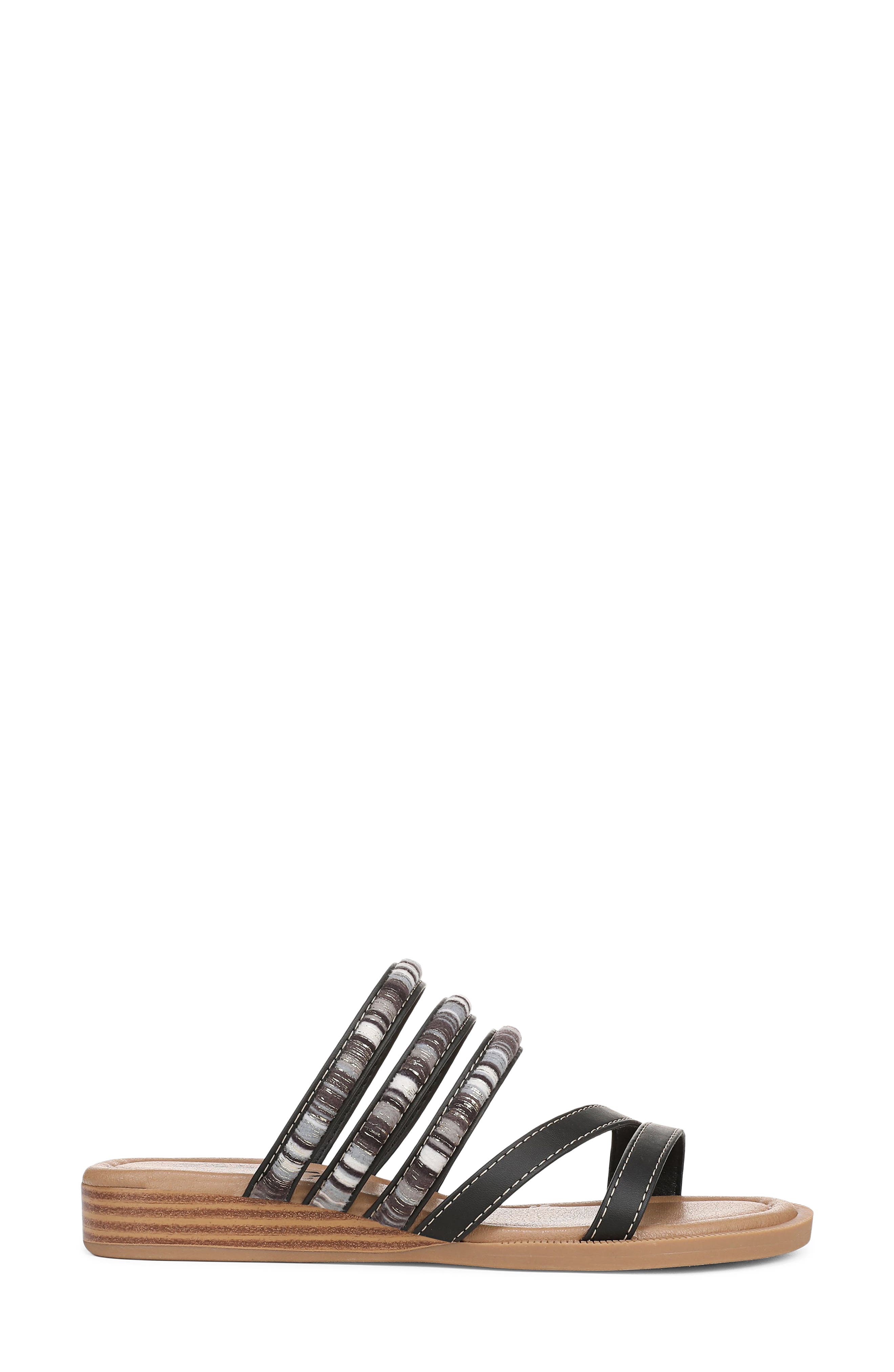 Blowfish Malibu August Slide Sandal, Alternate, color, Black Faux Leather