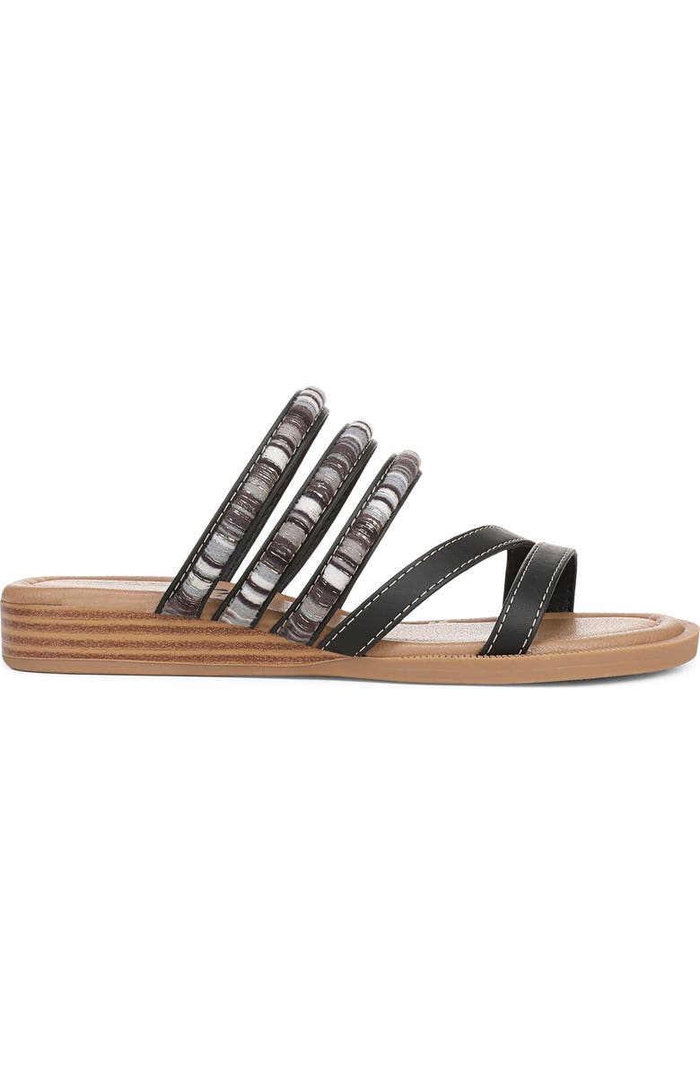 Blowfish Malibu August Slide Sandal, Alternate, color, Black Faux Leather