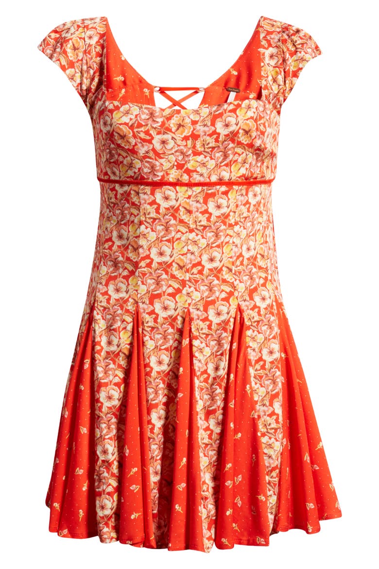 Ponderosa Cutout Back Minidress, Alternate, color, STRAWBERRY COMBO