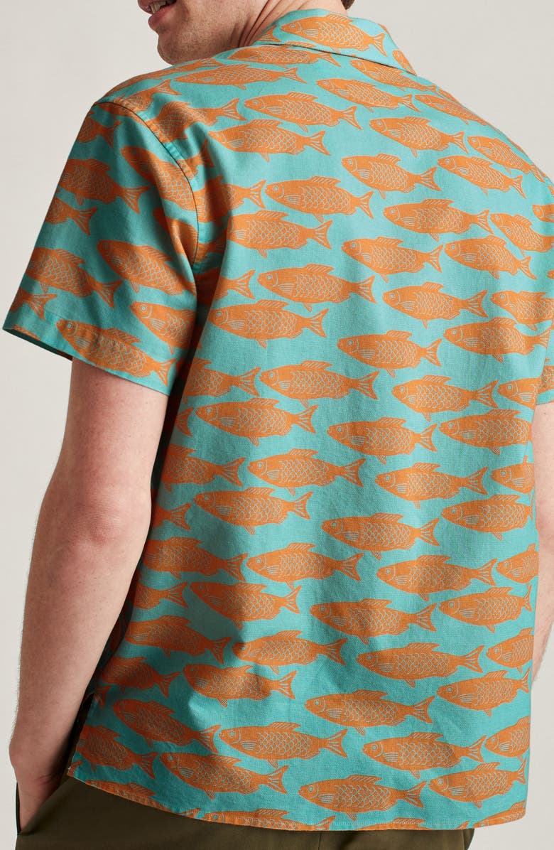 Bonobos Cabana Slim Fit Print Short Sleeve Button-Up Shirt, Alternate, color,