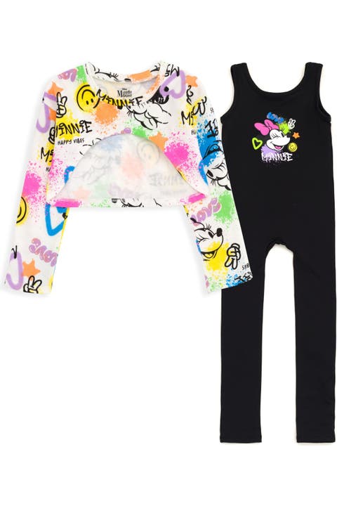 Minnie Mouse Fleece Crop Top and Jumpsuit Set