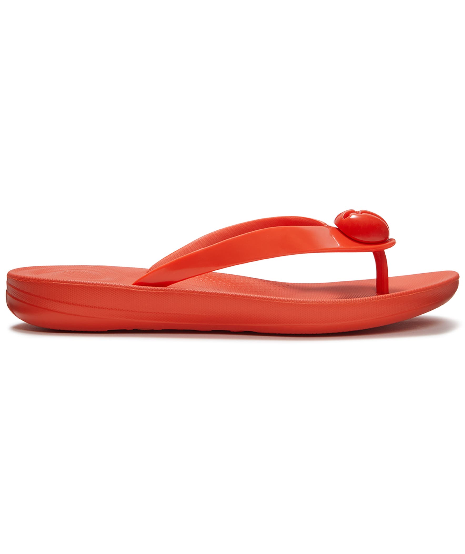 FitFlop Iqushion Glossy Flip-Flops, Alternate, color, Cherry Tomato