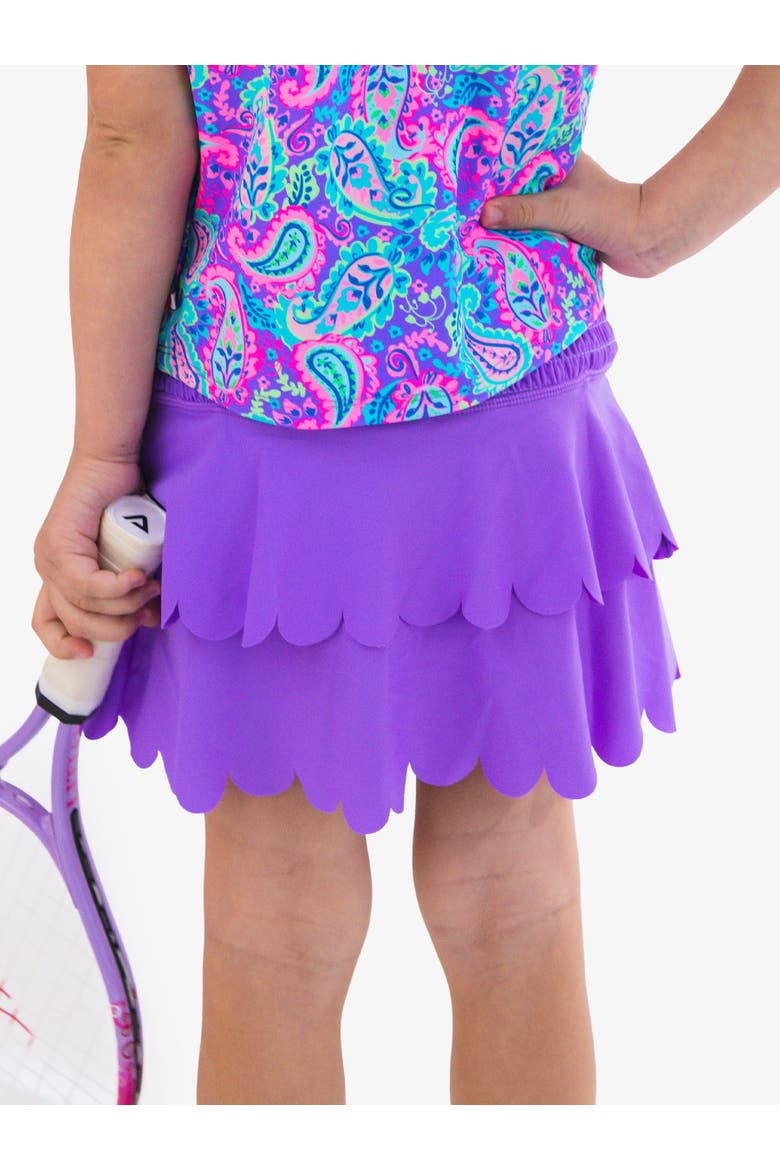 UPF50+ Active Tiered Flare Skort, Alternate, color, Neon Purple