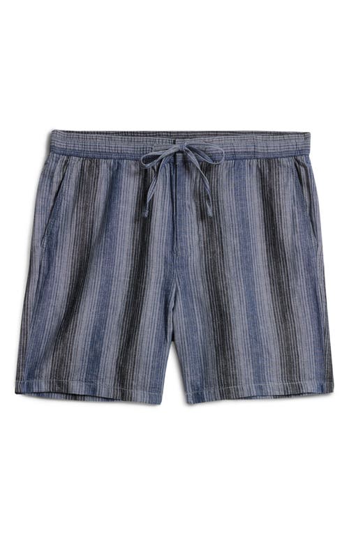 John Varvatos David Drawstring Shorts In Demin Heather