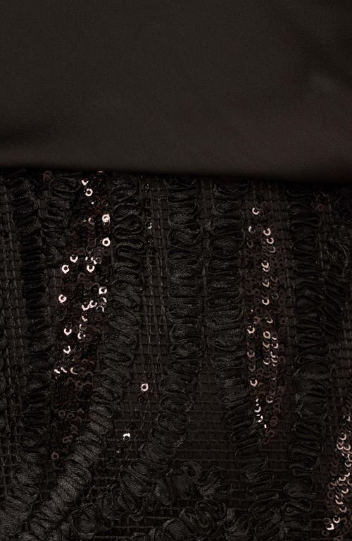 Aidan Mattox 3d Embroidered Sleeveless Cocktail Dress In Black