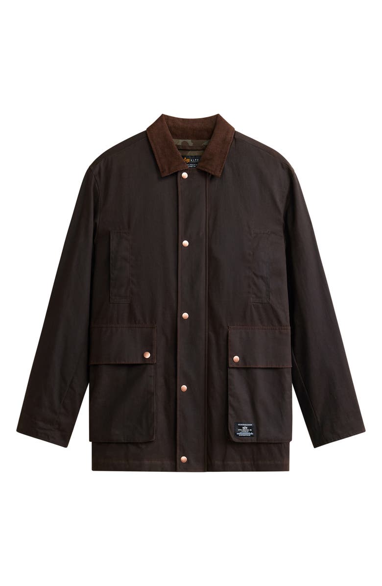 Alpha Industries Waxed Cotton Car Coat, Alternate, color, 