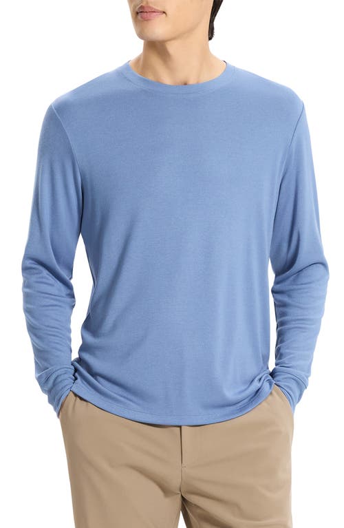 Theory Essential Long-sleeve Tee In Anemone Modal Jersey In Black