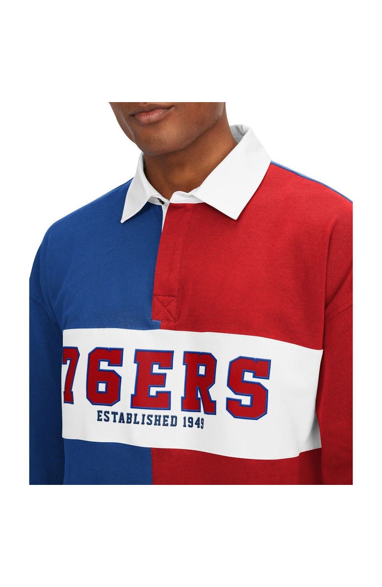 TOMMY JEANS Men's Tommy Jeans Royal/Red Philadelphia 76ers Ronnie Rugby Long Sleeve T-Shirt, Alternate, color, Royal