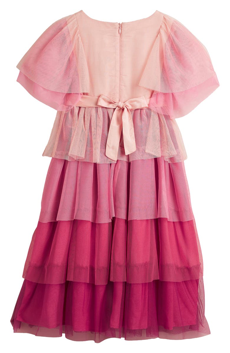 Mini Boden Kids' Gradient Tiered Tulle Dress, Alternate, color, 