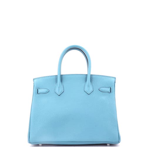 Pre-owned Hermes  Hermes Birkin Handbag Blue Togo With Palladium Hardware 30