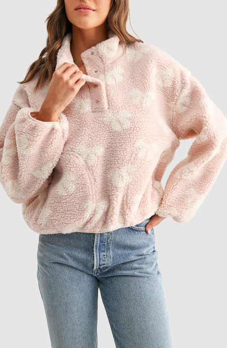 Lush Bow High Pile Fleece Pullover
