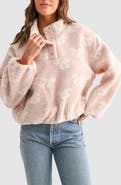 Lush Bow High Pile Fleece Pullover