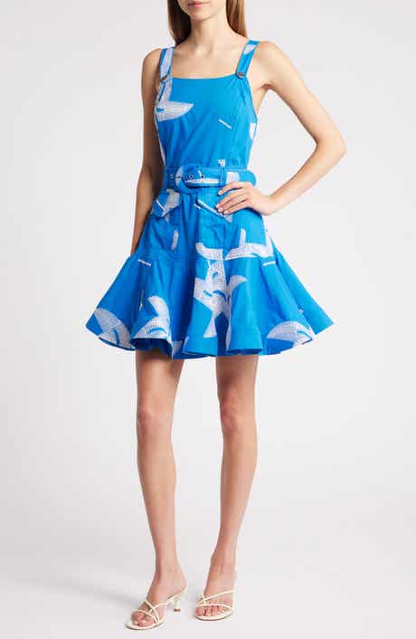 Alivia Belted Fit & Flare Minidress