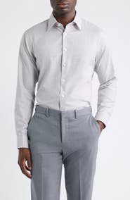 Nordstrom Trim Fit Cotton Dobby Dress Shirt