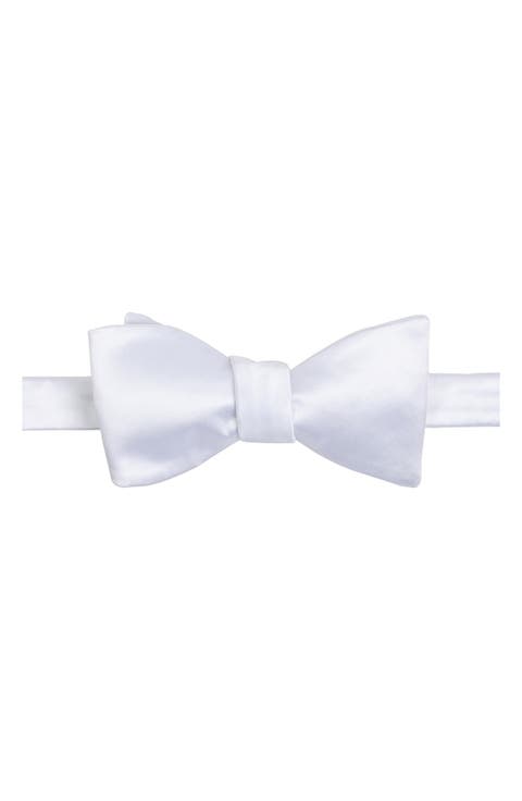 Men's Solid Satin Bow Tie