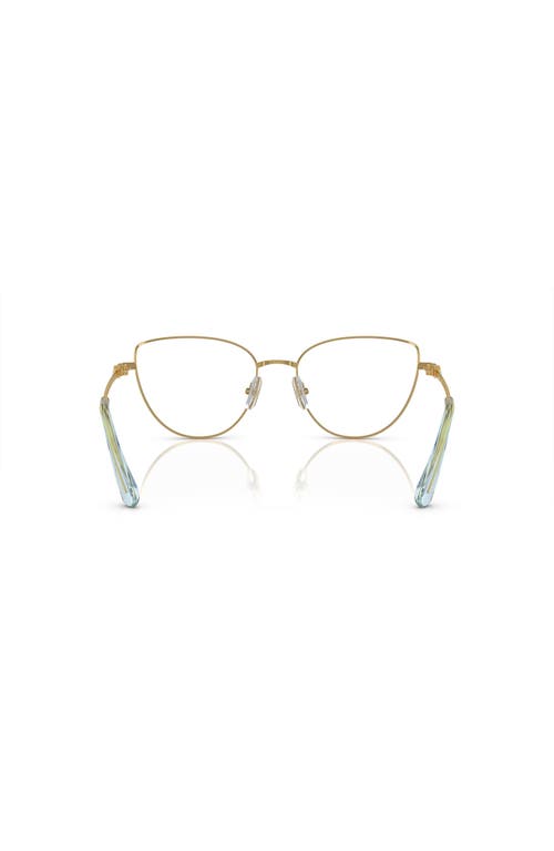 Swarovski 53mm Cat Eye Optical Glasses In Gold