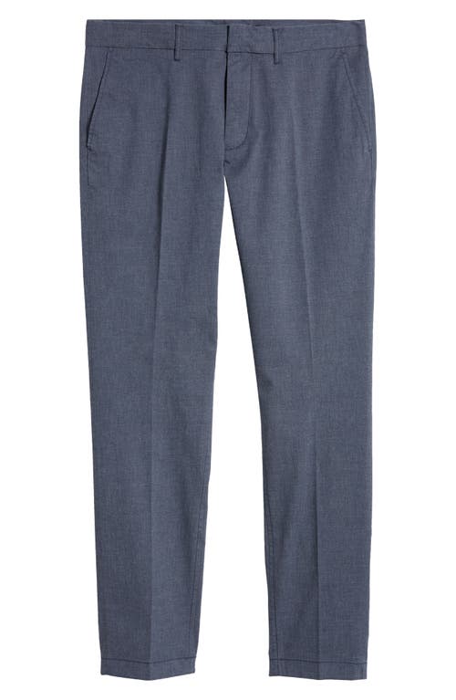 Nordstrom Slim Fit Coolmax® Flat Front Performance Chinos In Navy Blazer Heather
