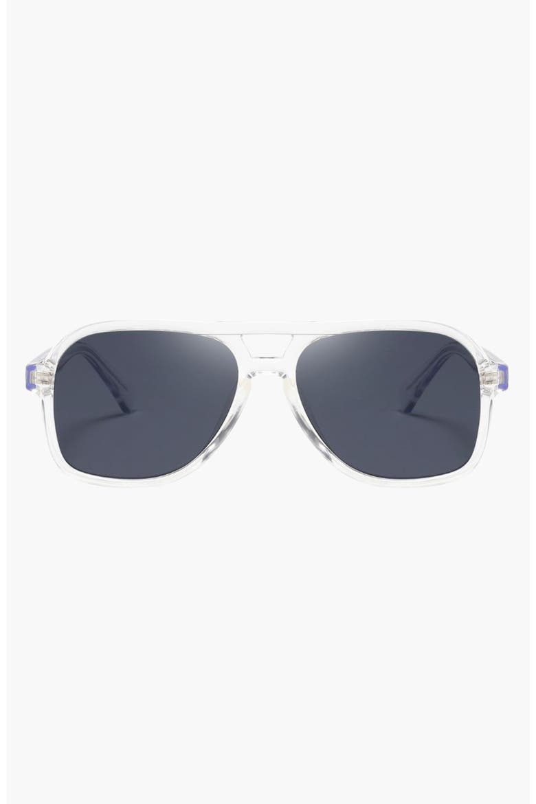 Polarized Aviator Sunglasses, Main, color, Clear