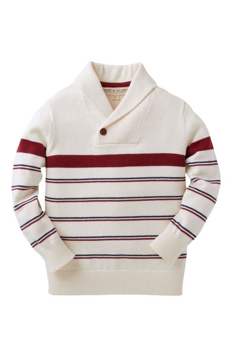 Baby Boys' Organic Shawl Collar Cable Sweater, Infant