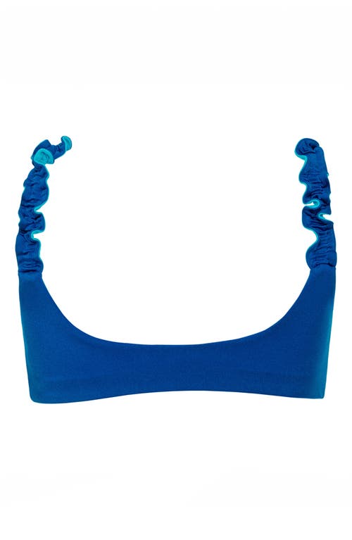 Agua Bendita Rui Atma Reversible Bikini Top In Blue